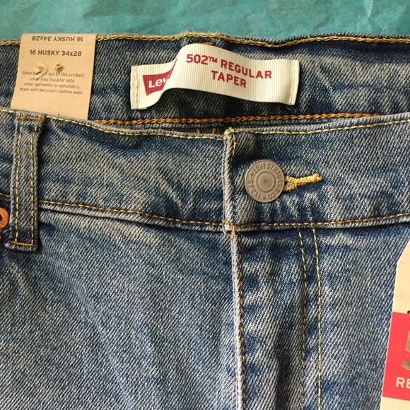 Levis 502 Regular Taper Camo Patch Jeans W34 X L28 - Picture 5 of 8